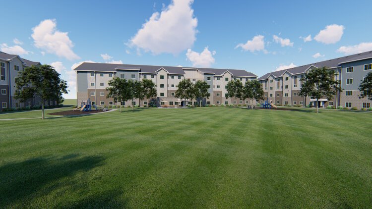 Construction for the $22 million apartment complex in Holland Township started last spring and is scheduled to be completed in winter 2022.