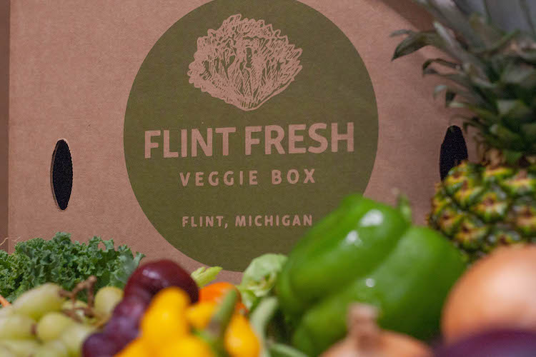 Food delivery helps close the gap on the lack of places to buy fresh produce in the city of Flint.