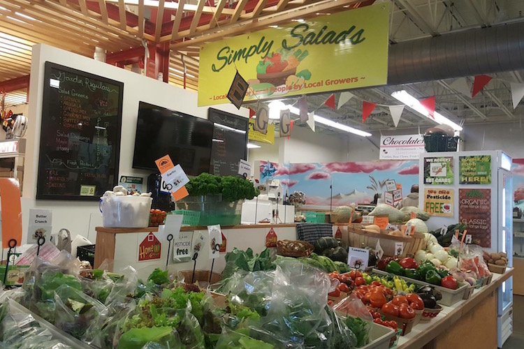 Simply Salads at the Flint Farmers' Market sells vegetables, fruit, maple syrup, and more, grown by youth and adults through the Sanilac FFA Chapter