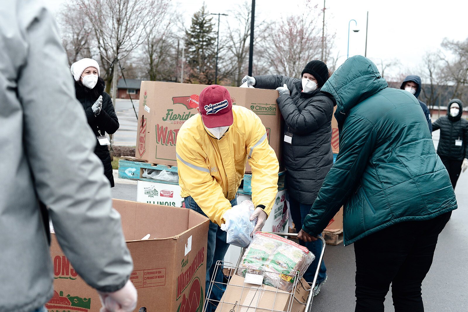 Food distribution at Forgotten Harvest.