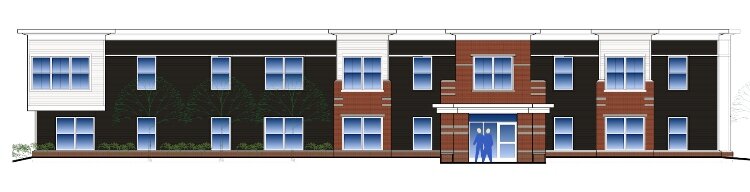 A two-story apartment building will be constructed at the Hope site on 10th street. 