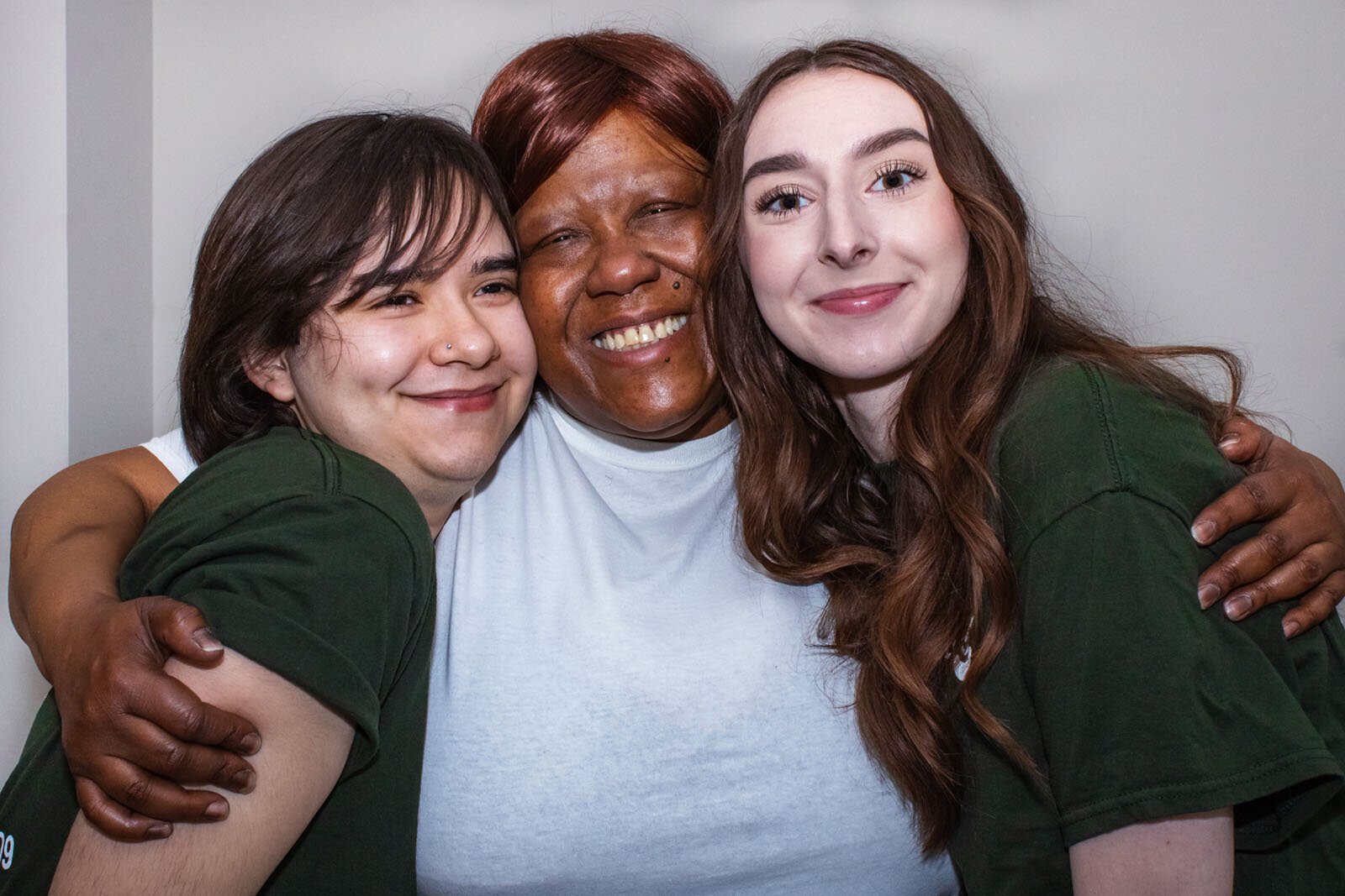 SOCIAL Program volunteers Keen Parra and Brooklynn Wilton with their client, Tammirah, at center.