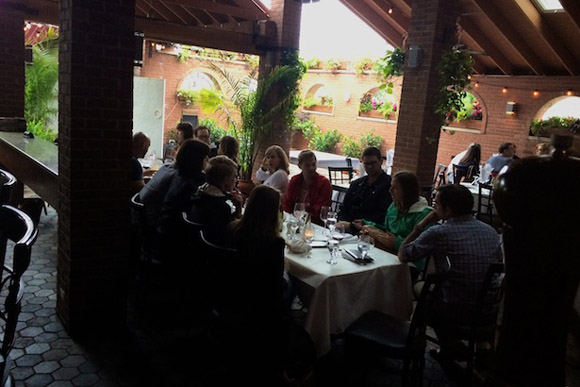 Patio seating at El Barzon.