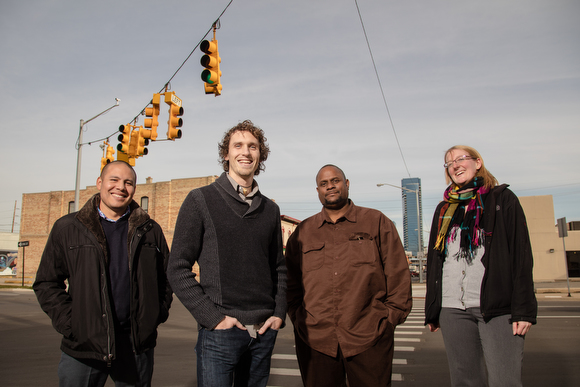 From left, Sergio Cira Reyes, Andrew Sisson, Karl Williams and Katie Booms.