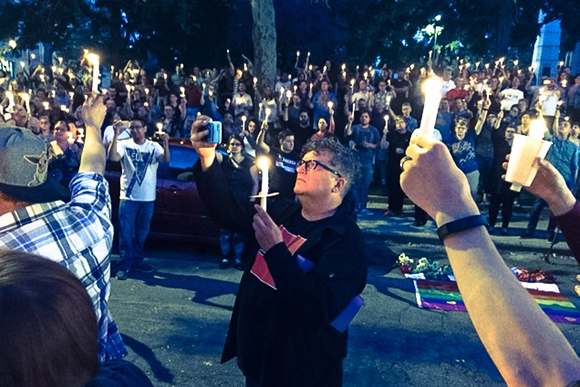 Tommy Allen joins the vigil.