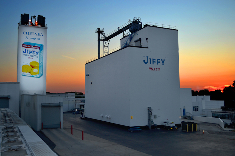 The company complex at sunset