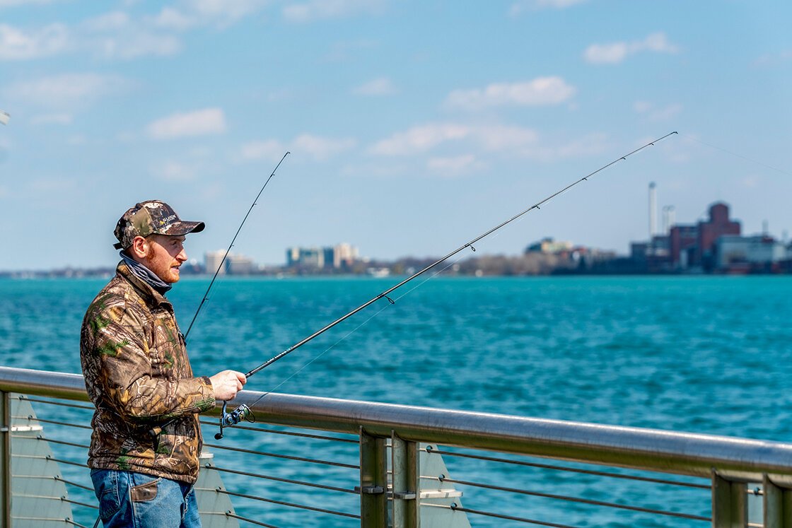 "I have an office downtown," says Ken Barry.  "I like that you can fish so nearby. It's one of the best fisheries in the world." Photo by Doug Coombe.
