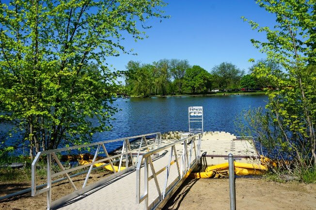 The City of Grand Rapids’ first accessible canoe and kayak launch is at Riverside Park. 
