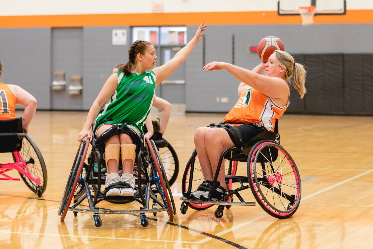 The Mary Free Bed women's wheelchair basketball team competed most recently in the National Wheelchair Basketball Association Tournament (NWBA), April 21–23 in Birmingham, Alabama. Thirteen women's teams participated in NWBA.