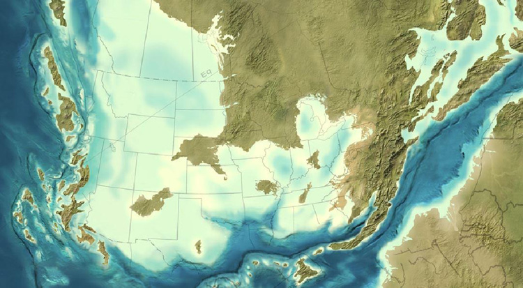 Paleogeography of the early Mississippian.