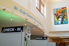  Check-in area of St. Clair Community Mental Health in Port Huron.