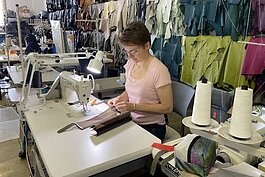 Public Thread "upcycles" scrap fabric to create new products. Industrial sewing skills are in demand for a variety of West Michigan industries.
