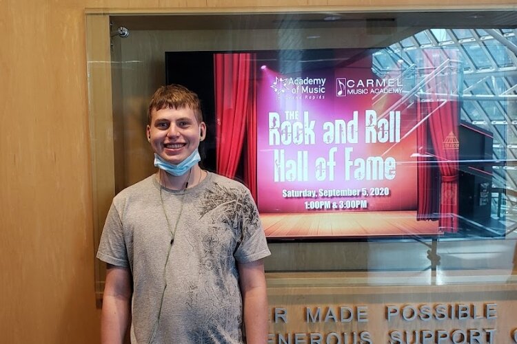 Drummer Keegan Russell played at the Rock and Roll Hall of Fame in Cleveland in 2021.