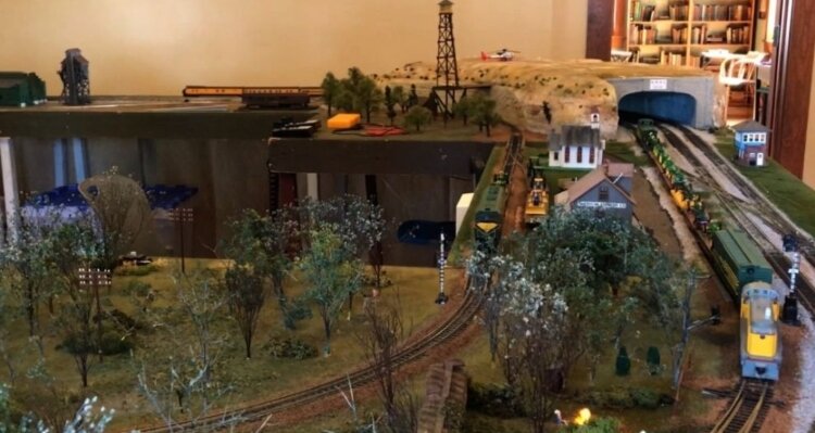 The train show will feature model train exhibits.