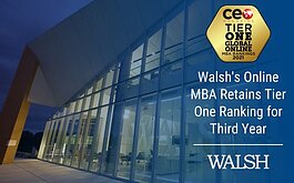 Walsh's Online MBA Retains Tier One Ranking for Third Year
