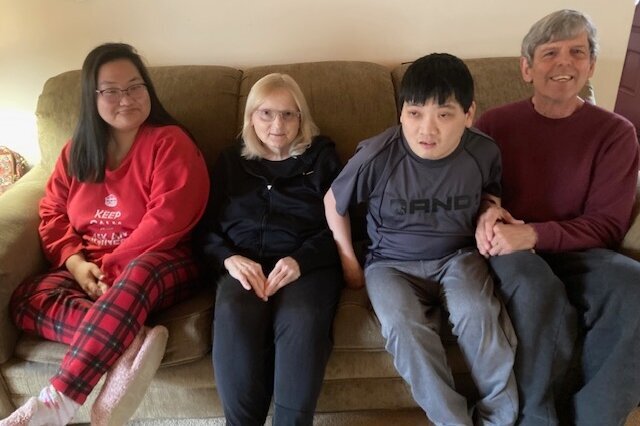 La familia Zerod: Micha, Marilyn, Andy y Rick