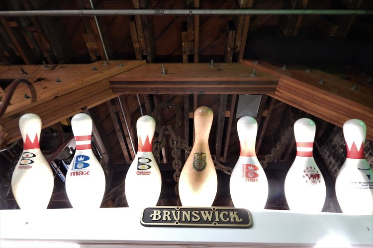 Brunswick bowling pins manufactured in Muskegon.